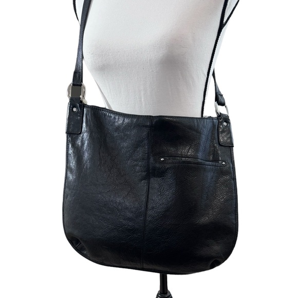 b. makowsky Sleek Black Leather Hobo - Picture 7 of 11